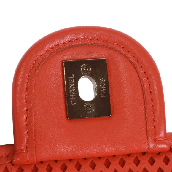 Authentic Chanel red leather Matelassé chain shoulder bag - Picture 9 of 16